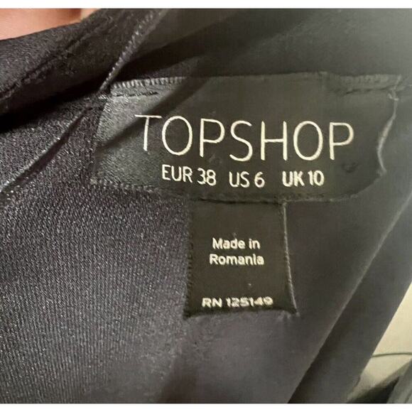 Top Shop Solid Black Longline Open Front Cardigan Size 6 Lagenlook Minimalist - Picture 13 of 13